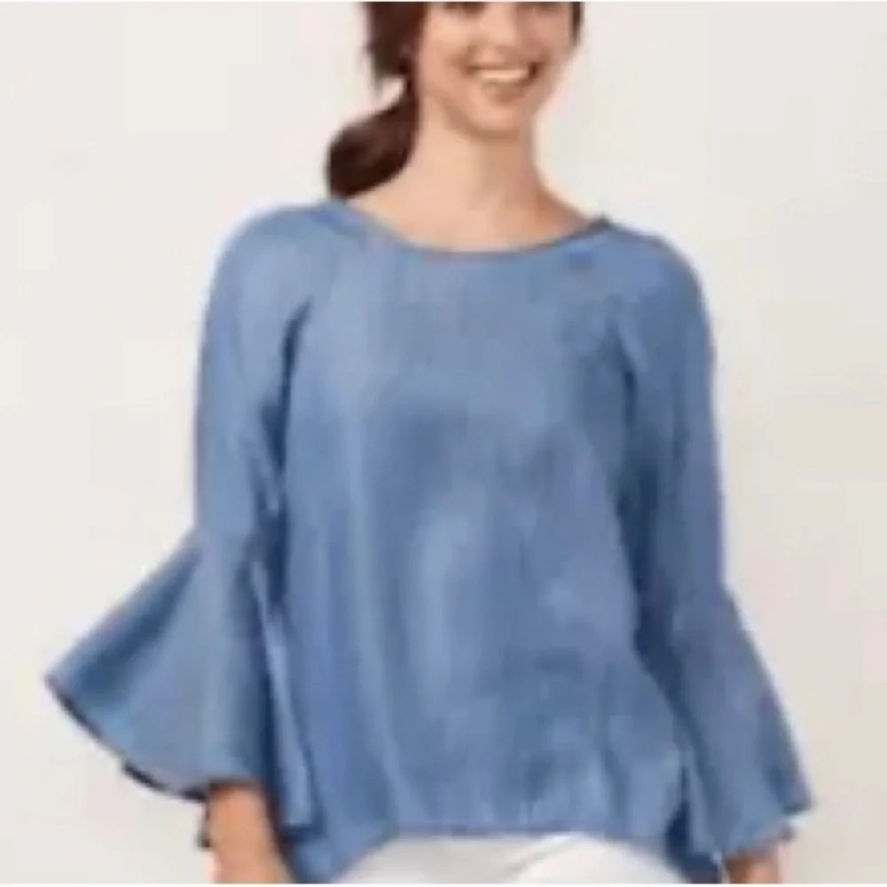 LC Lauren Conrad Blue Blouse